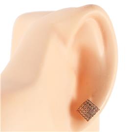 CZ Square Stud Earring