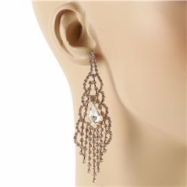 Rhinestones Tear Casting Earrring