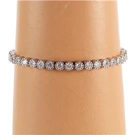 3mm Cubic Zirconia Round Bracelet