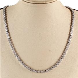 "3mm 18" CZ Round Necklace "