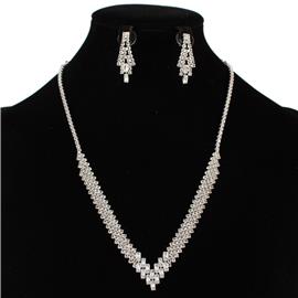 Rhinestones Necklace Set