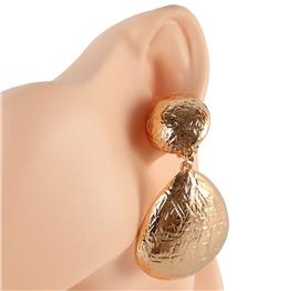 Metal Teardrop Clip-On Earring