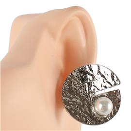 Metal Pearl Clip-On Earring