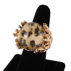 Fashion Round Animal Print Stretch Ring