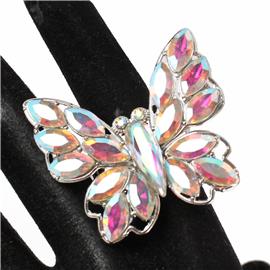 Fashion Crystal Butterfly Ring