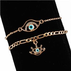 Evil Eye Multi Layered Breacelet