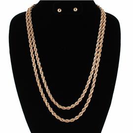 Rope Chain Necklace Set