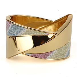 Metal Glitter Swirl Bangle