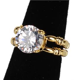 CZ Split Diamond Ring Size 6