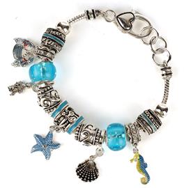 Sea Life Charm Metal Bracelet