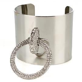 Metal Stones Cuff Bangle