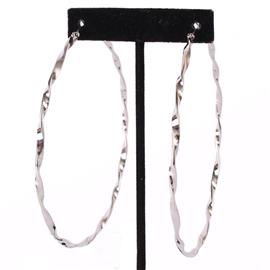 ""1.00" Metal Twisted Hoop Earring"