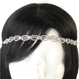 Rhinestones Oval Shape Hair-Band