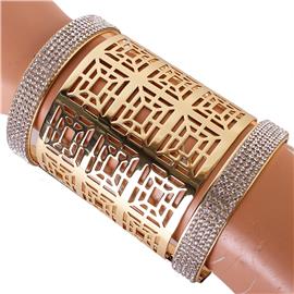 Metal Stones Geamotric Bangle