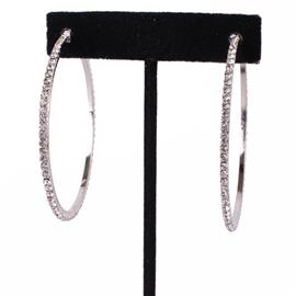 Rhinestones Hoop Earring