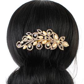 Rhinestones Pearl Hair-Comb