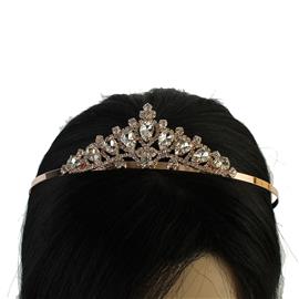 Rhinestones Casting Teardrop Tiara