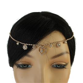 Rhinestones Heart Drop Head Chain