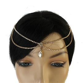 Rhinestones Tear Drop Head Chain