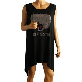 ""PLUS" Rhinestone Brown Sugar T Shirt"