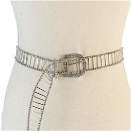 Rhinestone Striple Bucket Belt