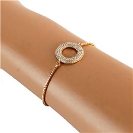 CZ Casting Round Slide Bracelet