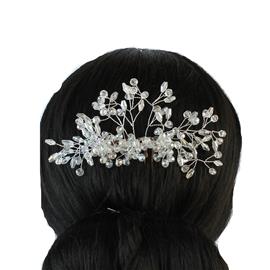 Wired Crystal Beads Hair Comb