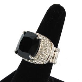 Crystal Square Stretch Ring