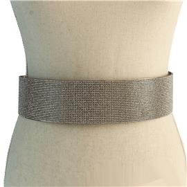 Metal 24 Lines Rhinestones Belt