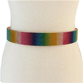 Metal 16 Lines Rhinestones Belt