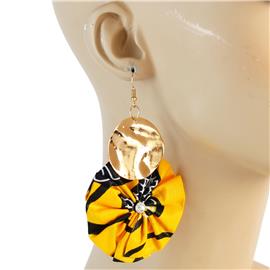 Fashion Long Flower African Print Earring