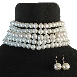 Pearls Multilayereds Choker Necklace