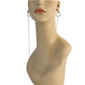 Metal Long Knot Chain Earring