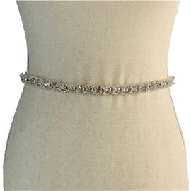 Rhinestones Casting Ribbon Belt