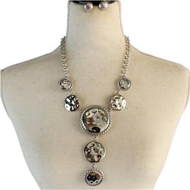 Metal Round Chain Necklace Set