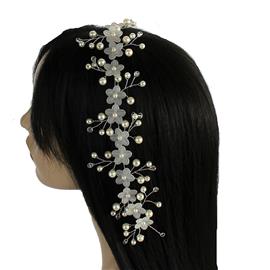 Pearl Acrylic Flower Wired Hair Pin