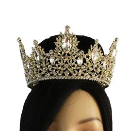 Crystal Leaves Round Crown Tiara