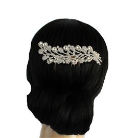 Rhinestones Swirl Tear Hair Comb