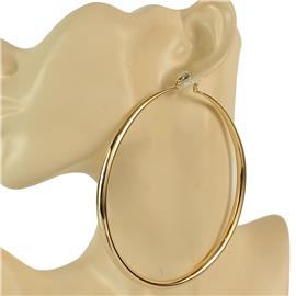 100mm Metal Plain Hoop Earring