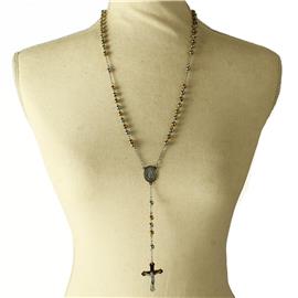 Stainless Steel Beads Rosary Necklace