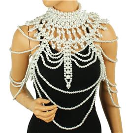 Pearl Drop Shoulder-Body Chain