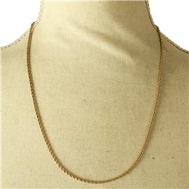 ""22" Stainless Steel Twisted Chain Necklace "