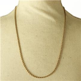 ""24" Stainless Steel Twisted Chain Necklace "