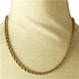 ""18" Stainless Steel Twisted Chain Necklace "