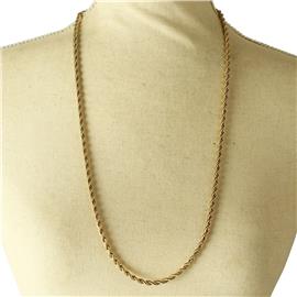 ""30" Stainless Steel Twisted Chain Necklace"