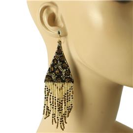 Fashion Long Triangle Tassel Earring