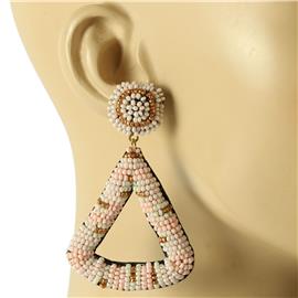 Fashion Beads Triangle Earring