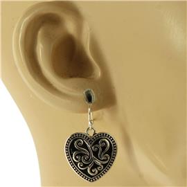 Metal Heart Dangling Earring