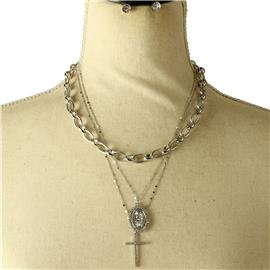 Metal ChainS Butterfly Necklace Set