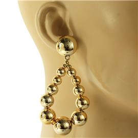 Metal Ball Dangling Tear Earring